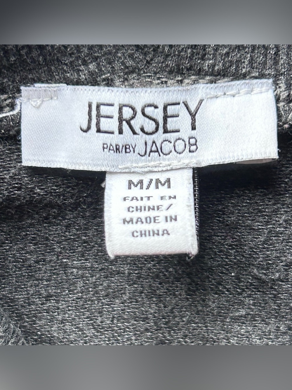 Jersey Par By Jacob Charcoal Cowl Neck Tunic Sweatshirt Women’s Medium - Picture 3 of 10